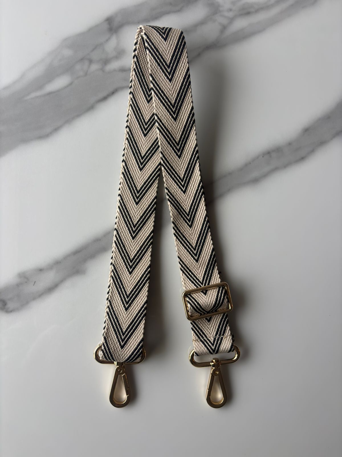 Strap beige rombo negro