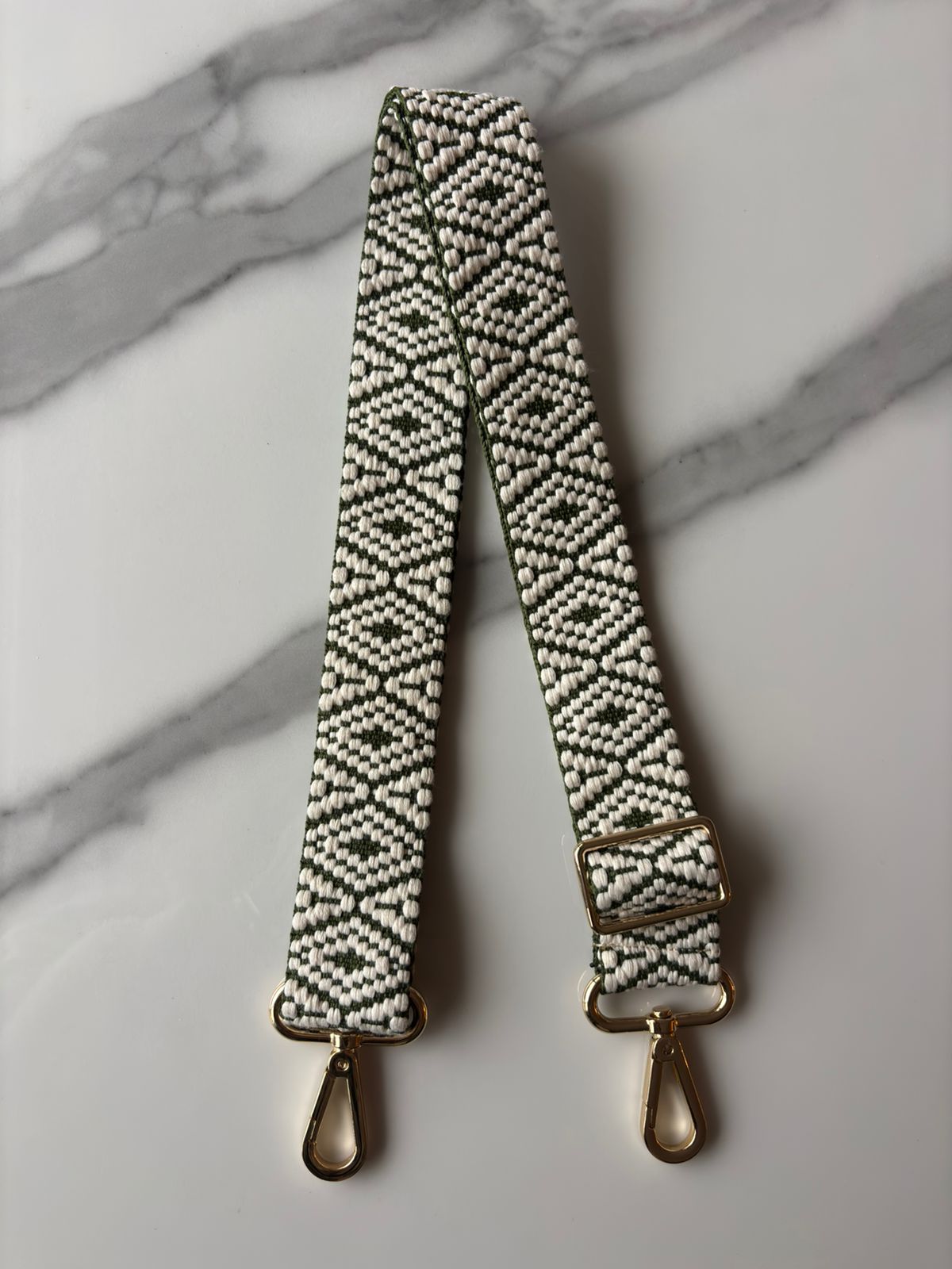 Strap Rombo Verde Tejido
