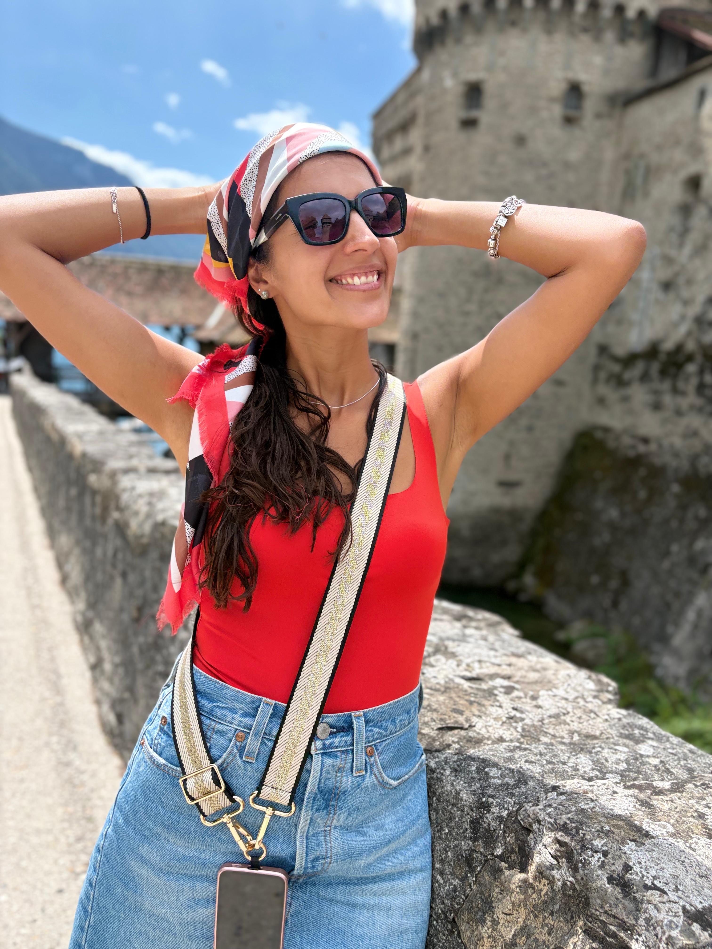 Strap Dorado BeigeLínea Negra